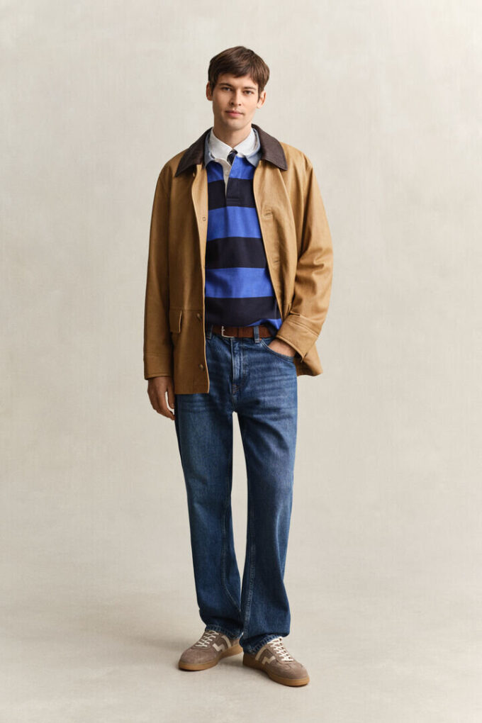 Chambray Collar Striped Heavy Rugger Chambray Collar Striped Heavy Rugger