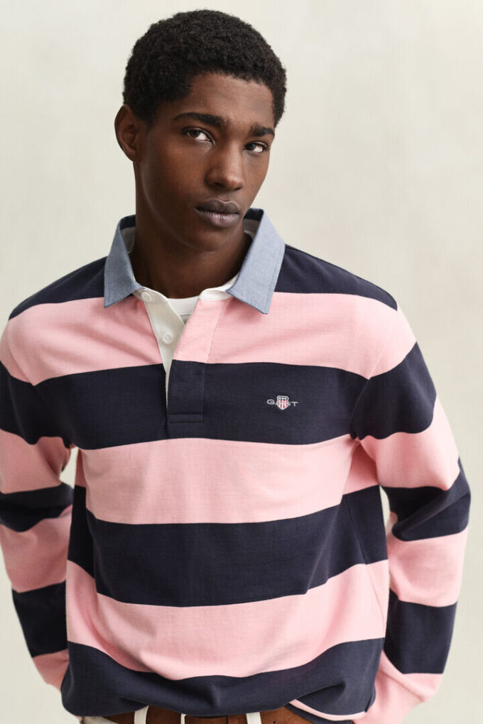 Chambray Collar Striped Heavy Rugger Chambray Collar Striped Heavy Rugger