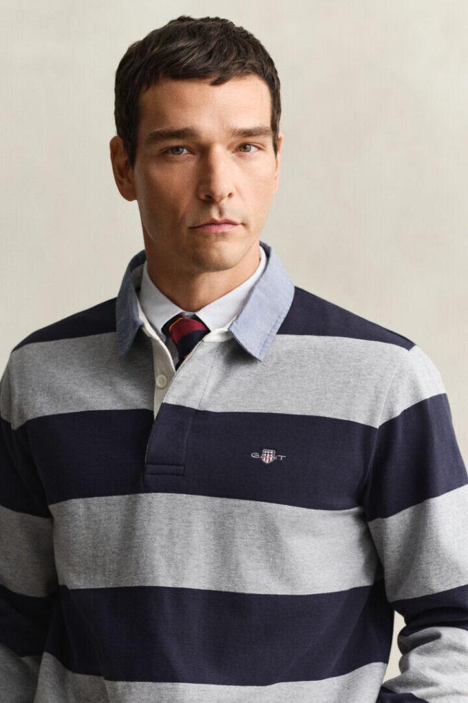 Chambray Collar Striped Heavy Rugger Chambray Collar Striped Heavy Rugger