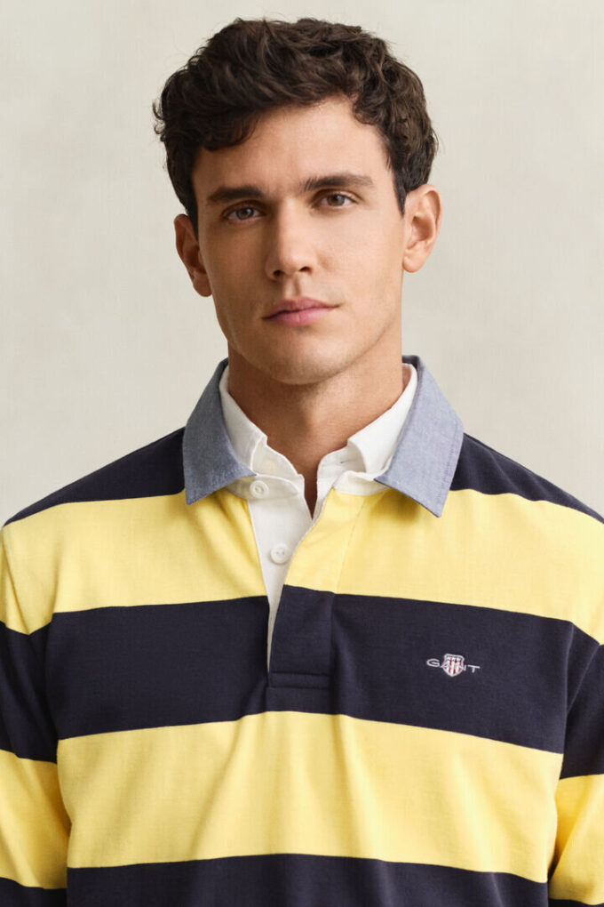 Chambray Collar Striped Heavy Rugger Chambray Collar Striped Heavy Rugger