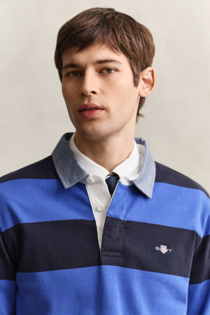 Chambray Collar Striped Heavy Rugger Chambray Collar Striped Heavy Rugger