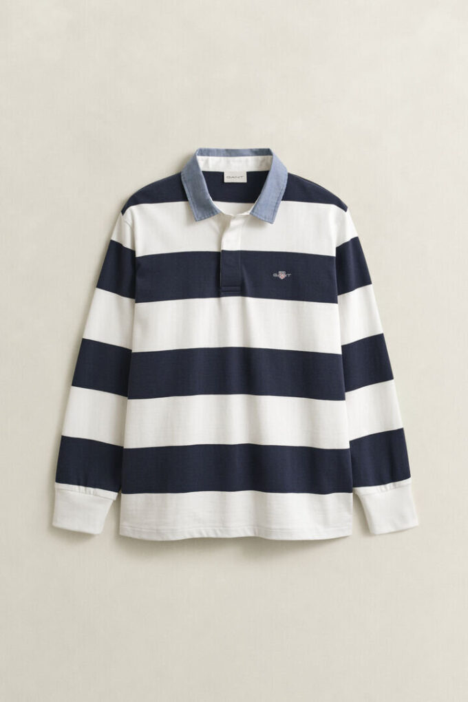 Chambray Collar Striped Heavy Rugger Chambray Collar Striped Heavy Rugger