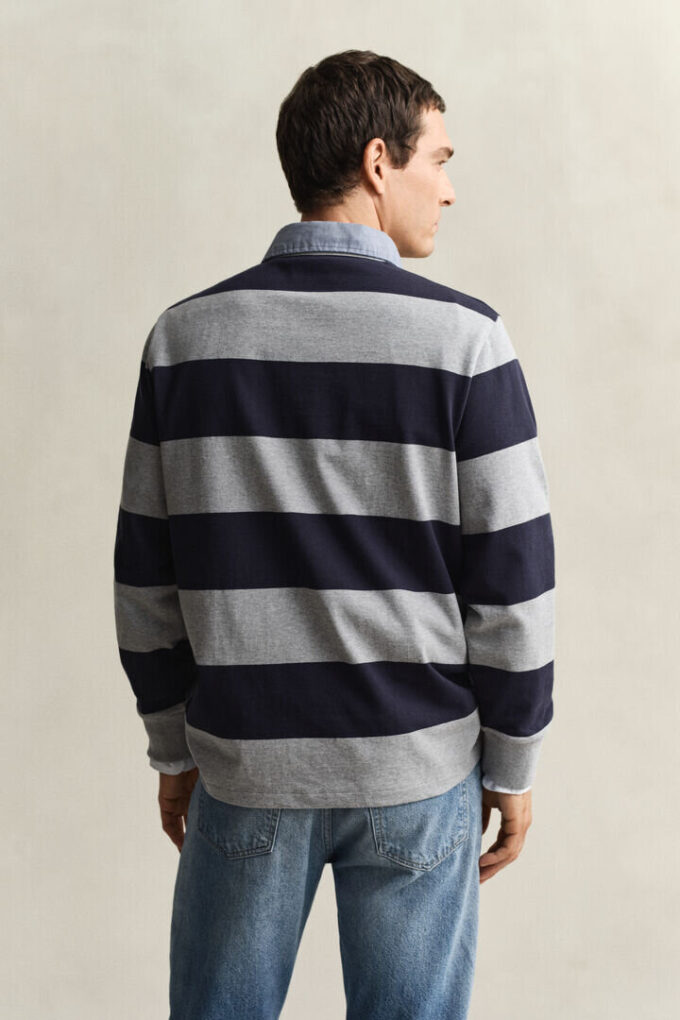 Chambray Collar Striped Heavy Rugger Chambray Collar Striped Heavy Rugger