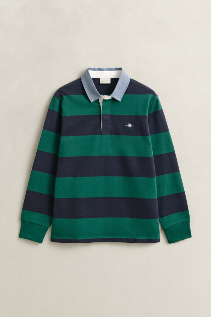 Chambray Collar Striped Heavy Rugger Chambray Collar Striped Heavy Rugger