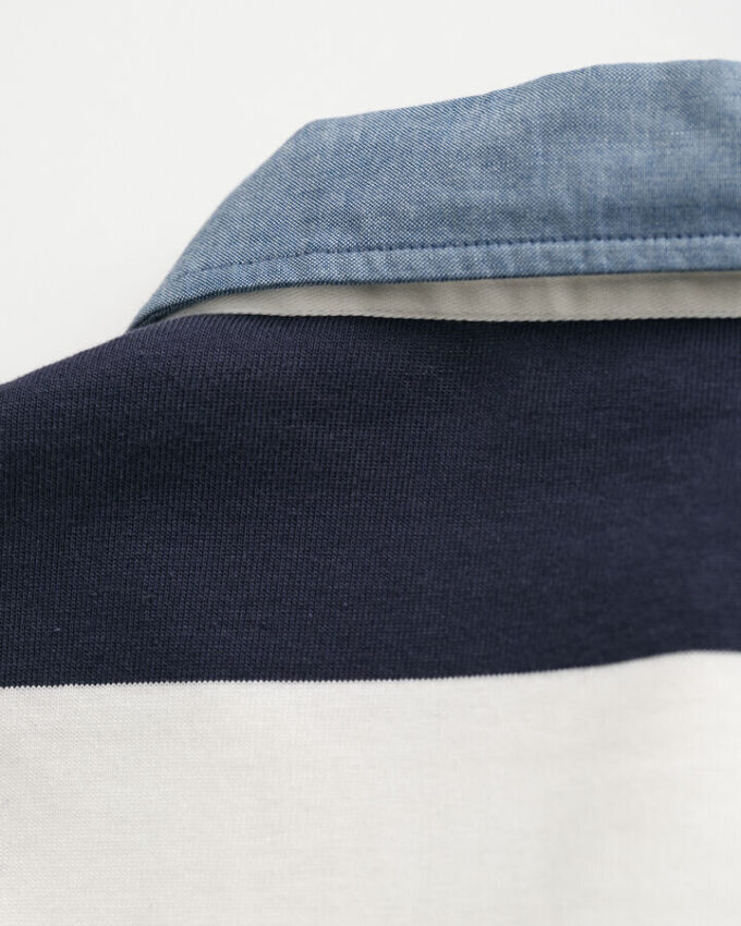 Chambray Collar Striped Heavy Rugger Chambray Collar Striped Heavy Rugger