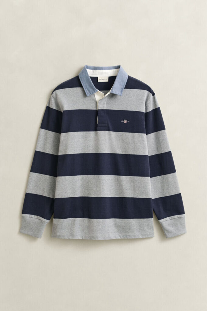 Chambray Collar Striped Heavy Rugger Chambray Collar Striped Heavy Rugger