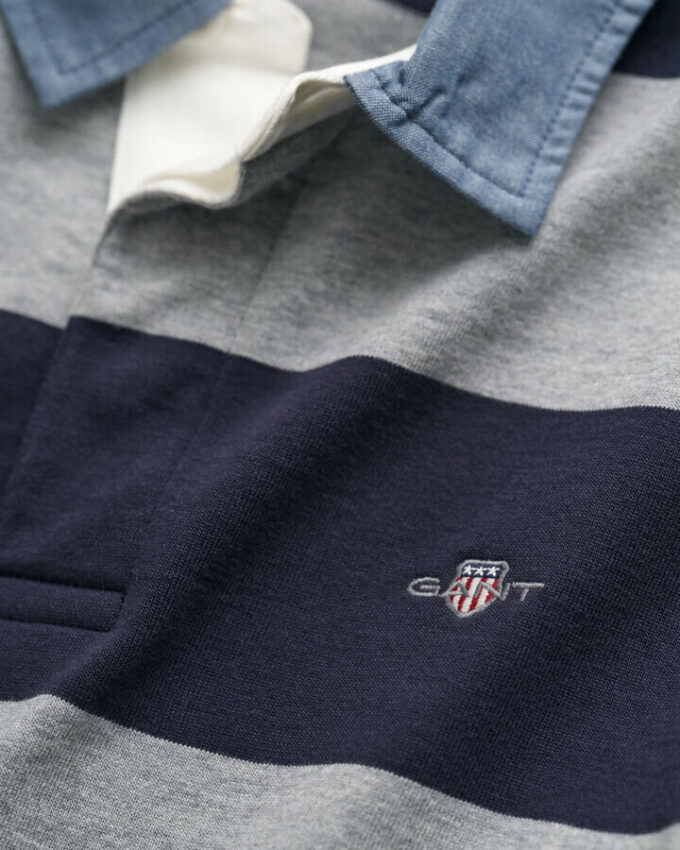 Chambray Collar Striped Heavy Rugger Chambray Collar Striped Heavy Rugger