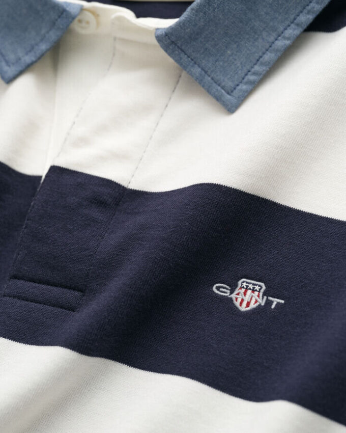 Chambray Collar Striped Heavy Rugger Chambray Collar Striped Heavy Rugger