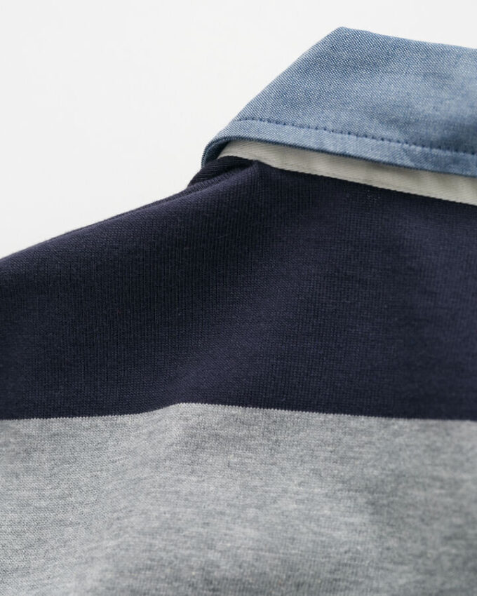 Chambray Collar Striped Heavy Rugger Chambray Collar Striped Heavy Rugger