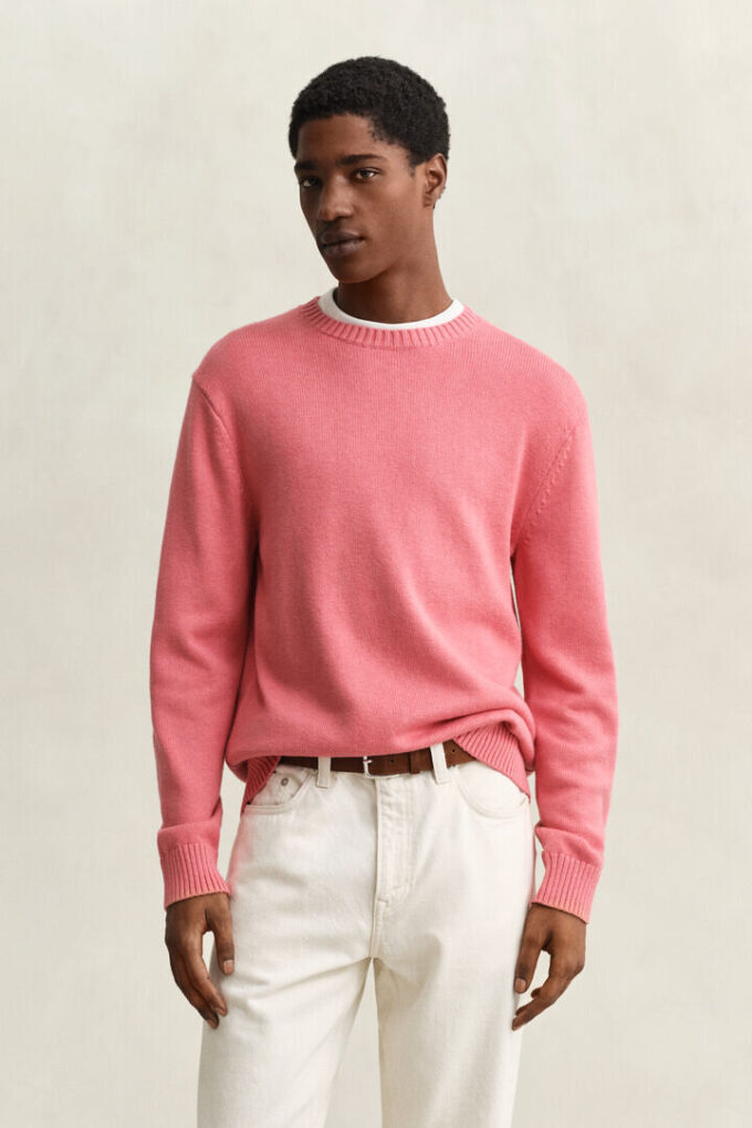 Cotton Blend Crew Neck Sweater Cotton Blend Crew Neck Sweater