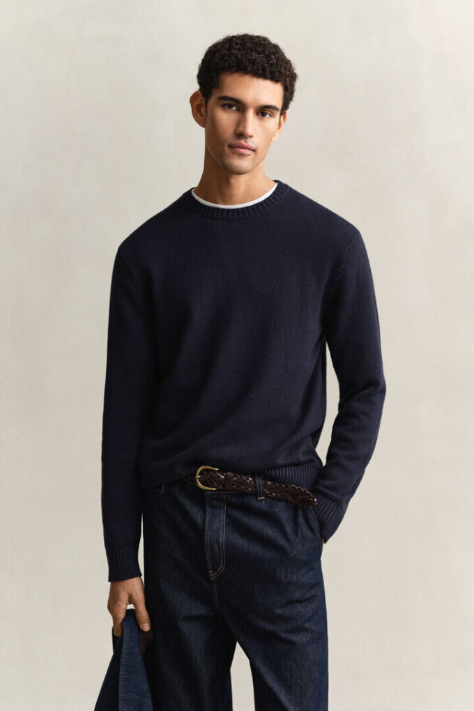Cotton Blend Crew Neck Sweater Cotton Blend Crew Neck Sweater