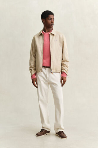 Cotton Blend Crew Neck Sweater