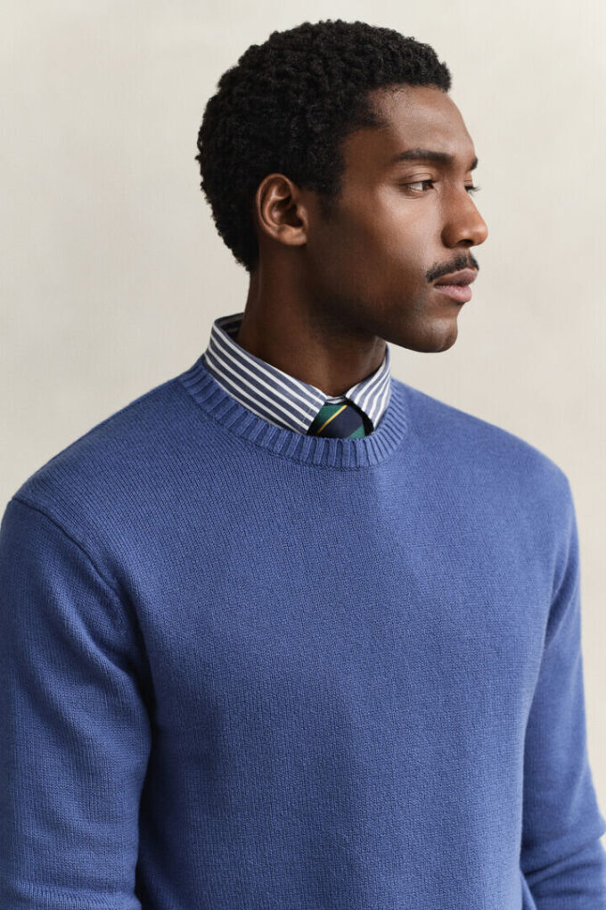 Cotton Blend Crew Neck Sweater Cotton Blend Crew Neck Sweater