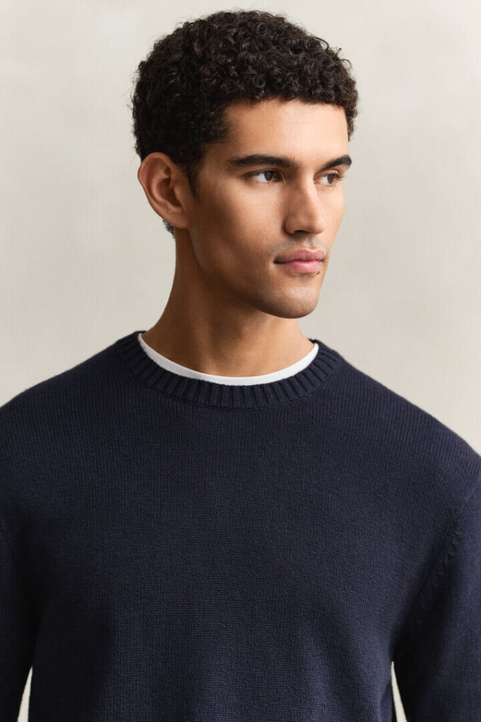 Cotton Blend Crew Neck Sweater Cotton Blend Crew Neck Sweater