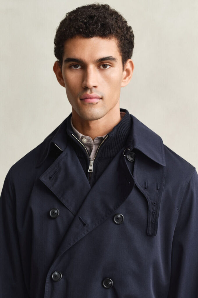 Cotton Blend Trench Coat