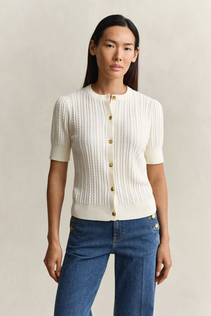 Cotton Cable Knit Cardigan Cotton Cable Knit Cardigan