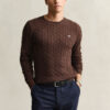 Cotton Cable Knit Crew Neck Sweater Cotton Cable Knit Crew Neck Sweater
