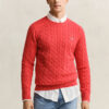 Cotton Cable Knit Crew Neck Sweater Cotton Cable Knit Crew Neck Sweater