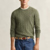 Cotton Cable Knit Crew Neck Sweater Cotton Cable Knit Crew Neck Sweater