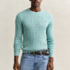 Cotton Cable Knit Crew Neck Sweater Cotton Cable Knit Crew Neck Sweater