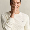 Cotton Cable Knit Crew Neck Sweater Cotton Cable Knit Crew Neck Sweater