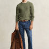 Cotton Cable Knit Crew Neck Sweater Cotton Cable Knit Crew Neck Sweater