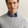 Cotton Cable Knit Crew Neck Sweater Cotton Cable Knit Crew Neck Sweater