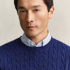 Cotton Cable Knit Crew Neck Sweater Cotton Cable Knit Crew Neck Sweater