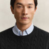 Cotton Cable Knit Crew Neck Sweater Cotton Cable Knit Crew Neck Sweater