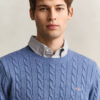 Cotton Cable Knit Crew Neck Sweater Cotton Cable Knit Crew Neck Sweater
