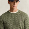 Cotton Cable Knit Crew Neck Sweater Cotton Cable Knit Crew Neck Sweater