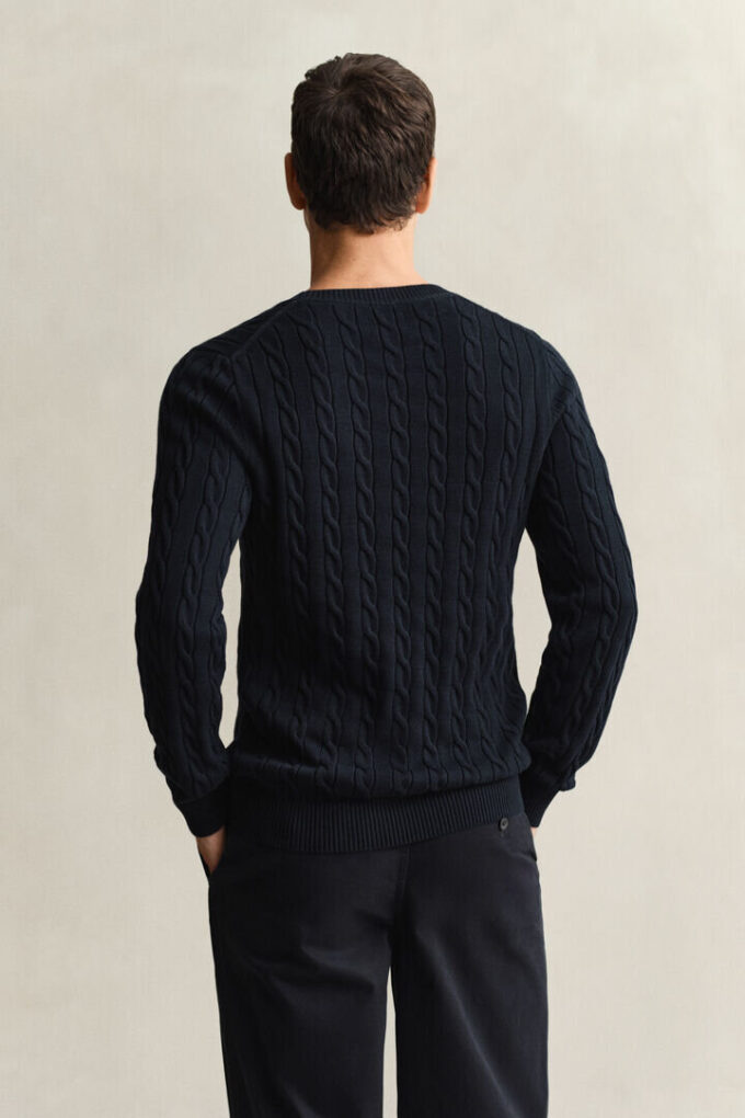 Cotton Cable Knit Crew Neck Sweater Cotton Cable Knit Crew Neck Sweater