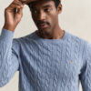 Cotton Cable Knit Crew Neck Sweater Cotton Cable Knit Crew Neck Sweater