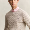 Cotton Cable Knit Crew Neck Sweater Cotton Cable Knit Crew Neck Sweater