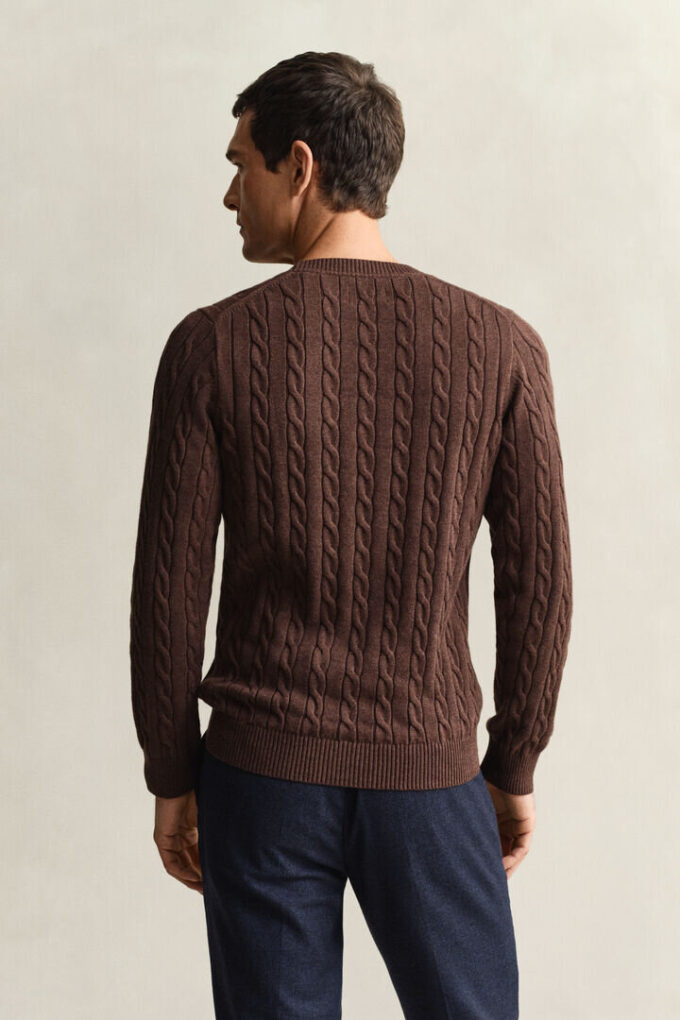 Cotton Cable Knit Crew Neck Sweater Cotton Cable Knit Crew Neck Sweater