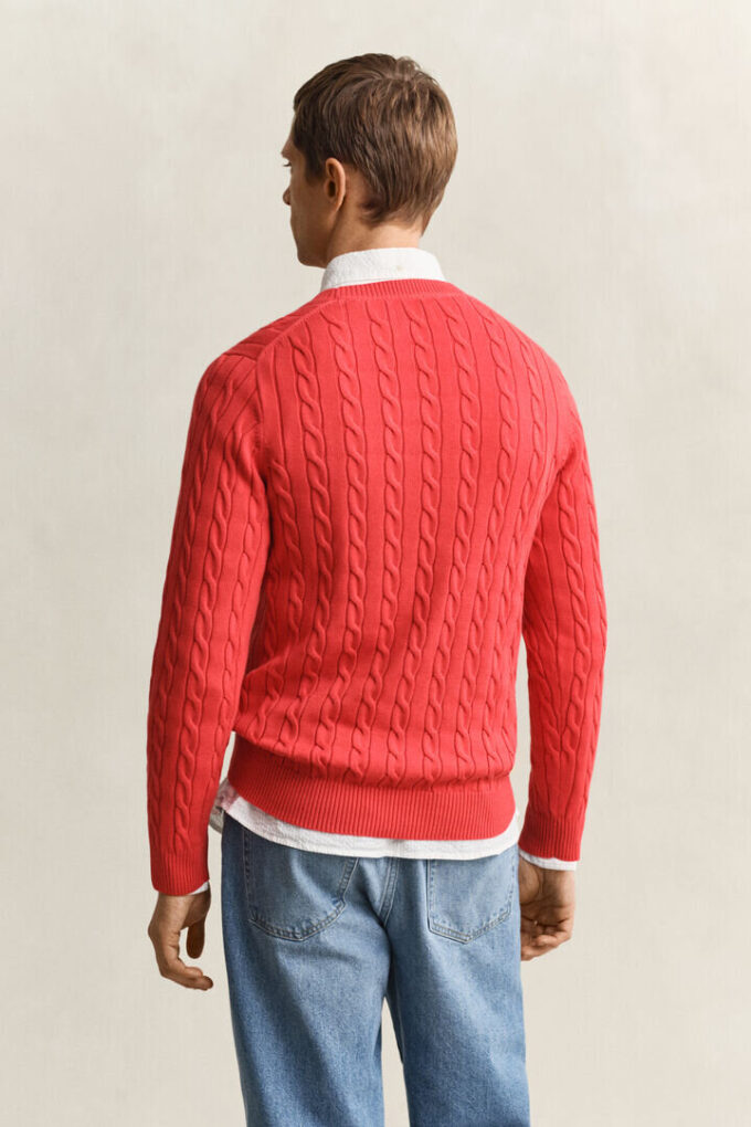 Cotton Cable Knit Crew Neck Sweater Cotton Cable Knit Crew Neck Sweater