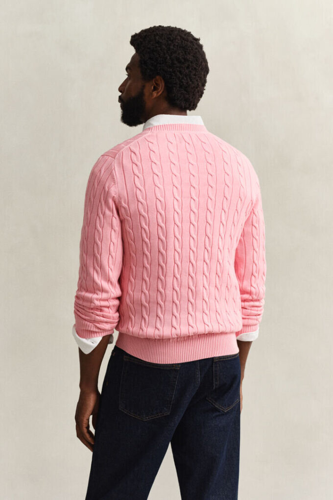 Cotton Cable Knit Crew Neck Sweater Cotton Cable Knit Crew Neck Sweater