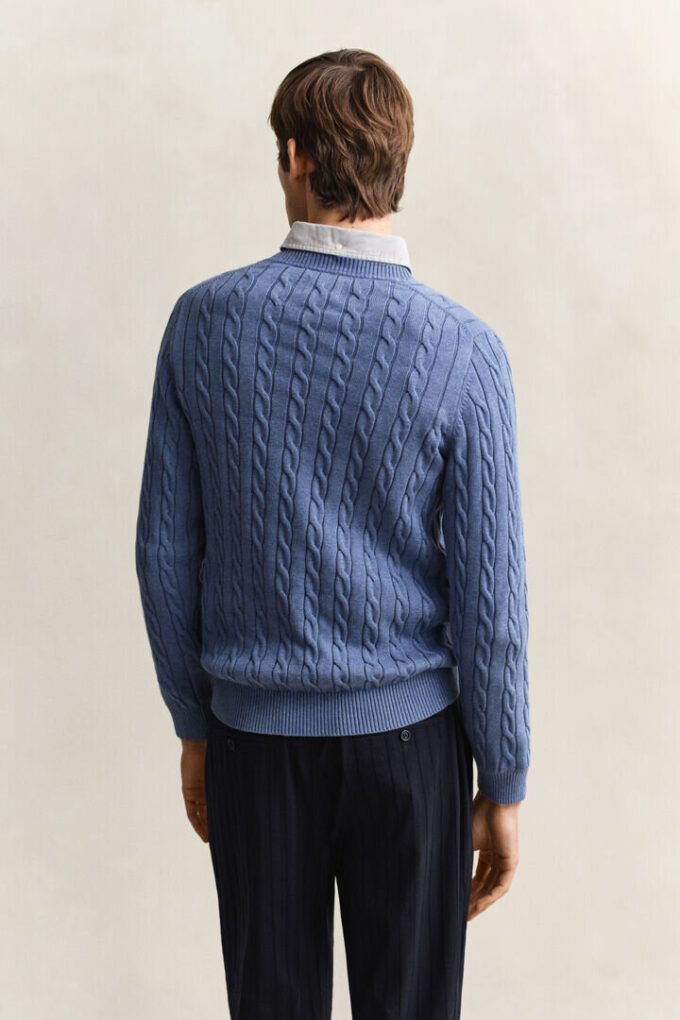 Cotton Cable Knit Crew Neck Sweater Cotton Cable Knit Crew Neck Sweater