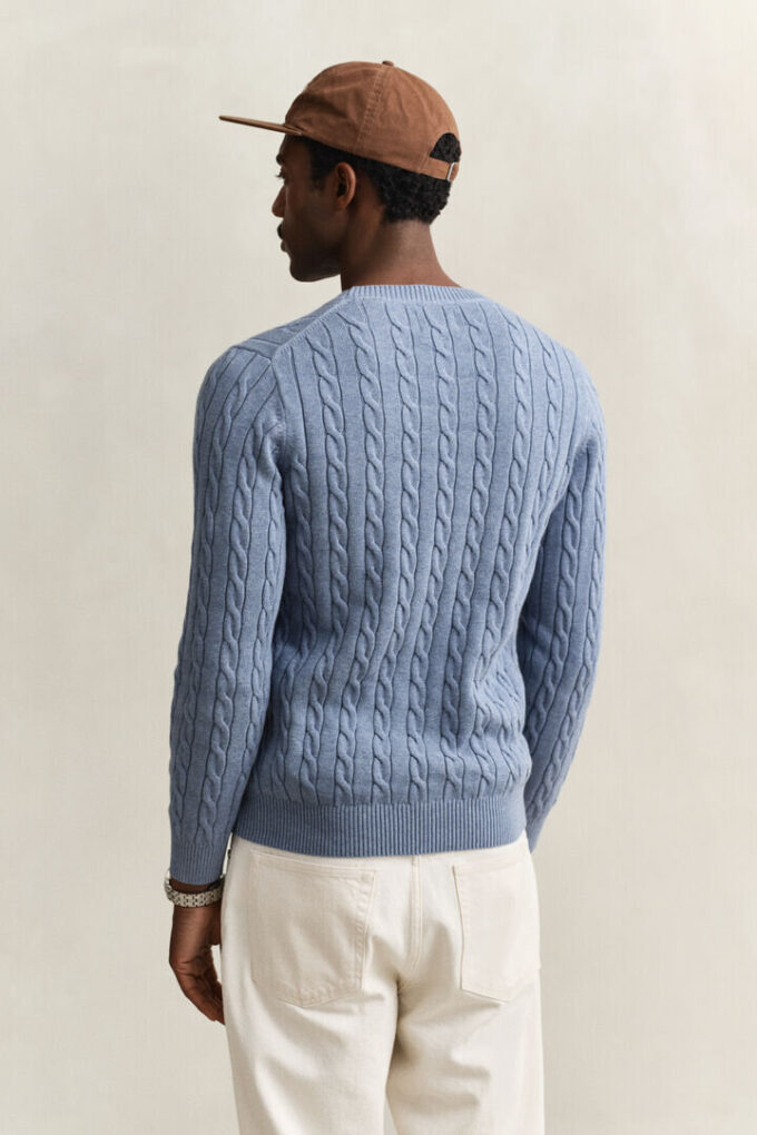 Cotton Cable Knit Crew Neck Sweater Cotton Cable Knit Crew Neck Sweater
