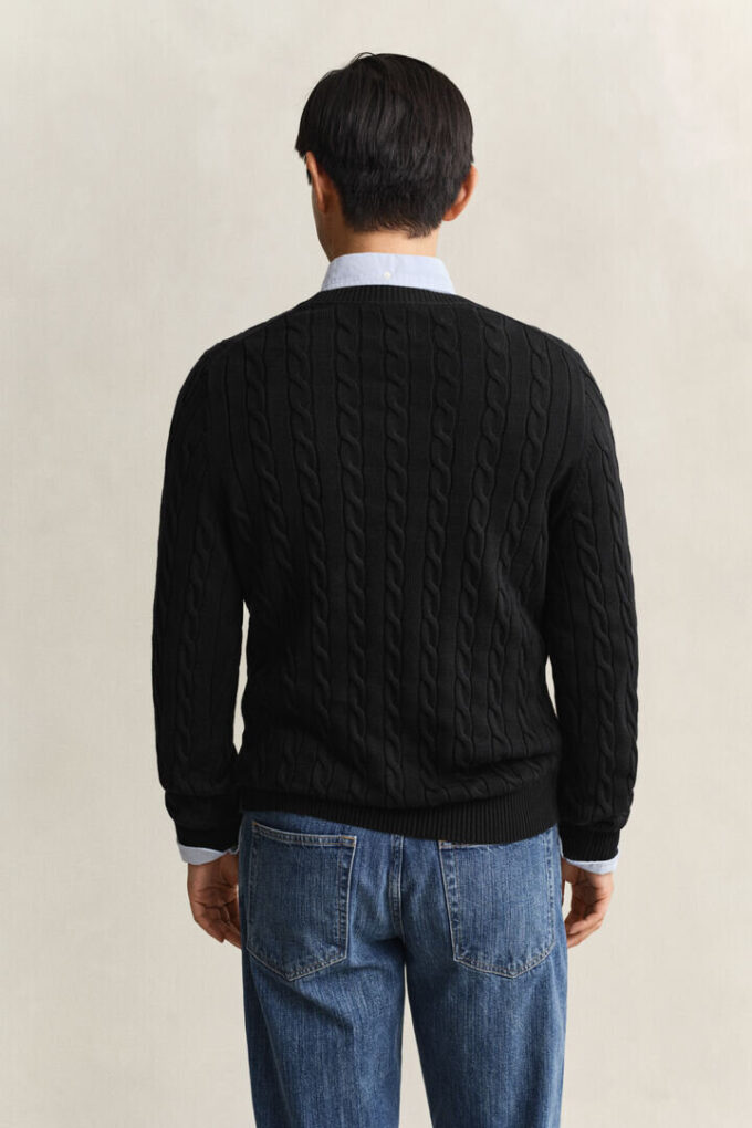 Cotton Cable Knit Crew Neck Sweater Cotton Cable Knit Crew Neck Sweater