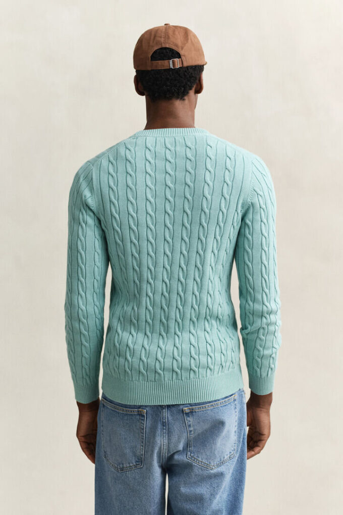 Cotton Cable Knit Crew Neck Sweater Cotton Cable Knit Crew Neck Sweater
