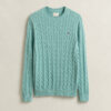 Cotton Cable Knit Crew Neck Sweater Cotton Cable Knit Crew Neck Sweater