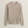 Cotton Cable Knit Crew Neck Sweater Cotton Cable Knit Crew Neck Sweater
