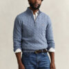 Cotton Cable Knit Half-Zip Sweater Cotton Cable Knit Half-Zip Sweater
