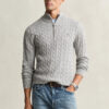 Cotton Cable Knit Half-Zip Sweater Cotton Cable Knit Half-Zip Sweater