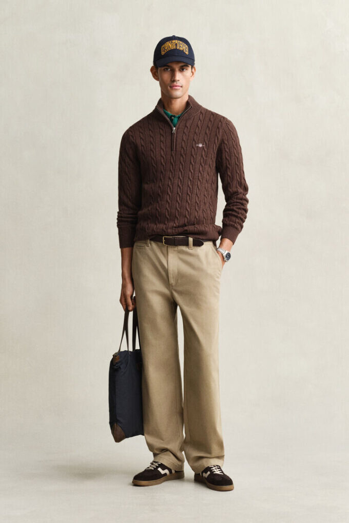 Cotton Cable Knit Half-Zip Sweater Cotton Cable Knit Half-Zip Sweater