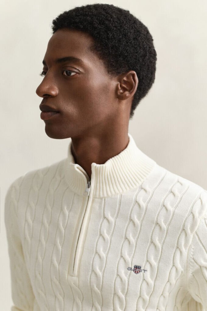 Cotton Cable Knit Half-Zip Sweater Cotton Cable Knit Half-Zip Sweater