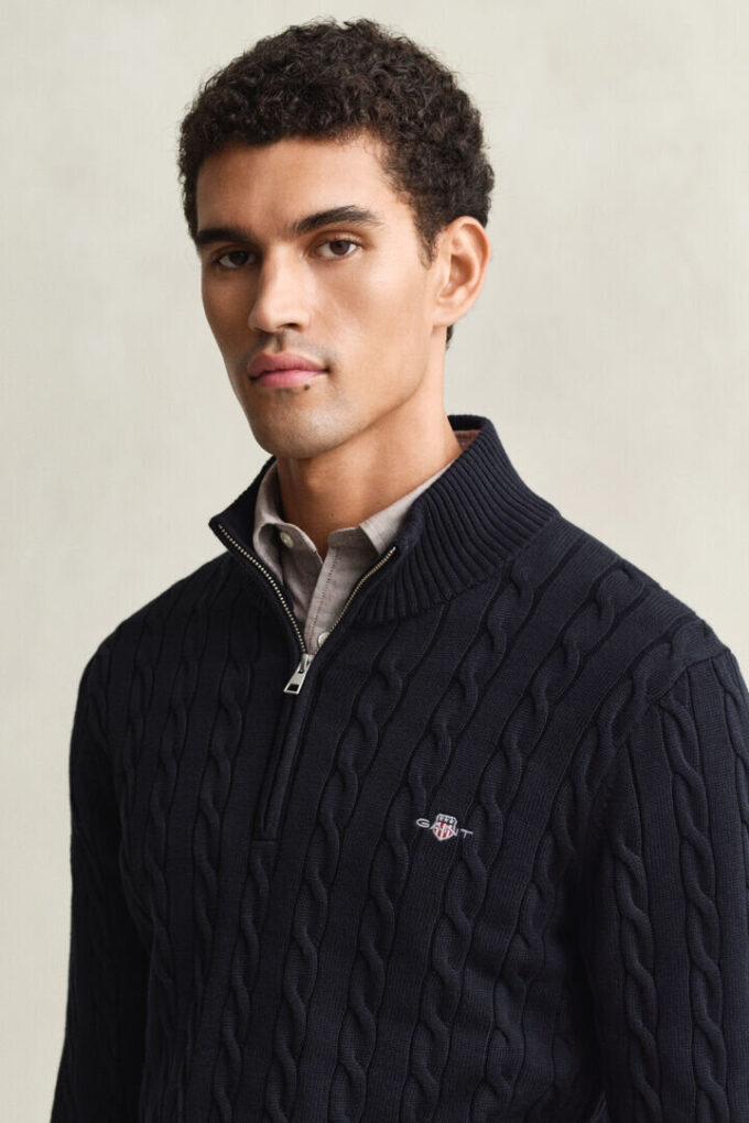 Cotton Cable Knit Half-Zip Sweater Cotton Cable Knit Half-Zip Sweater