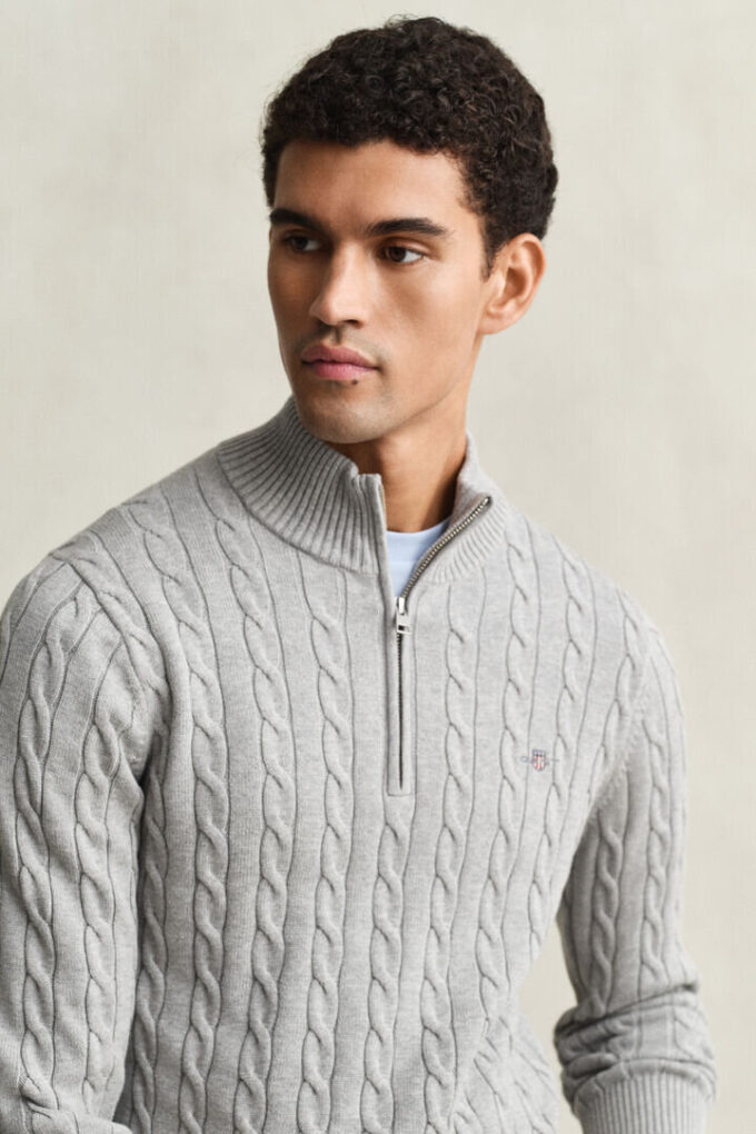 Cotton Cable Knit Half-Zip Sweater Cotton Cable Knit Half-Zip Sweater