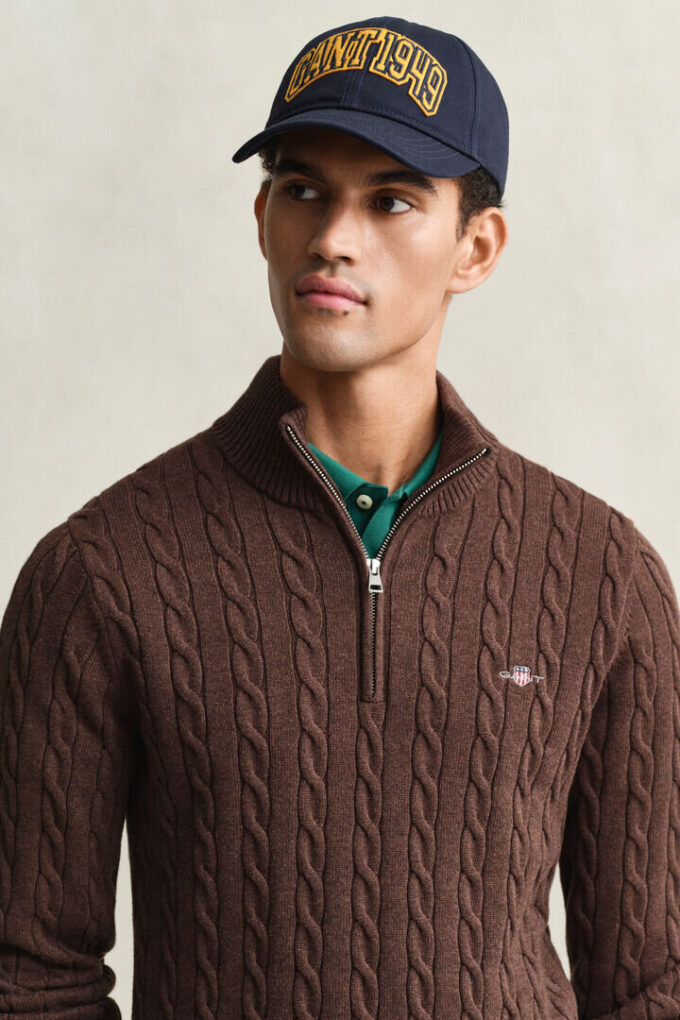 Cotton Cable Knit Half-Zip Sweater Cotton Cable Knit Half-Zip Sweater
